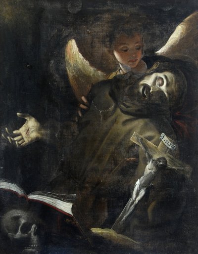 Pyhä Franciscus ekstaasissa, noin 1598 tekijältä Giovanni Battista Crespi
