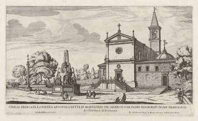 S. Pietro Apostololle omistettu kirkko (San Pietro in Montorio) tekijältä Giovanni Battista Falda