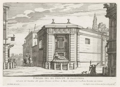 Dianafontein van de Quattro Fontane te Rome Suihkulähde Mr. Principe di Pallestrina (otsikko esineessä) Fountains of Rome (sarjan nimi) Fonteinen van Rome (sarjan nimi) tekijältä Giovanni Battista Falda
