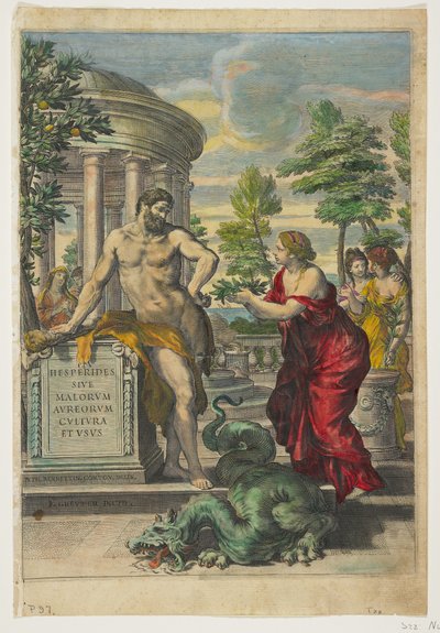 Etupuoli ja nimilehti Hesperideistä, 1646 tekijältä Giovanni Battista Ferrari