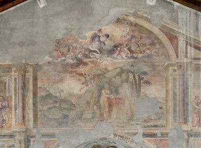 Maria Magdaleena autiomaassa, yksityiskohta numerosta 3496121 (fresko) tekijältä Giovanni Battista Guerinoni