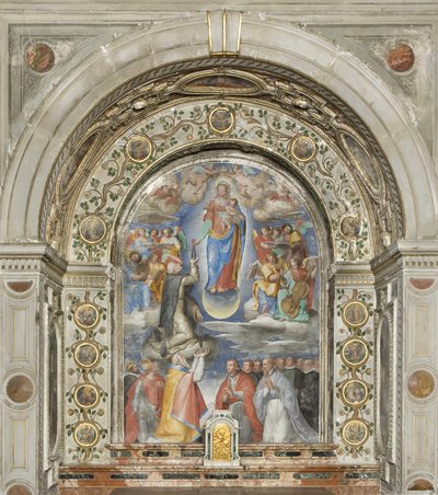 Our Lady of the Rosary, noin 1615 tekijältä Giovanni Battista Maganza