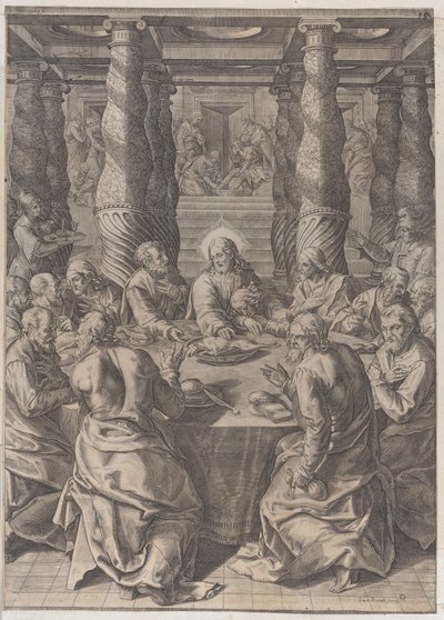 Viimeinen ehtoollinen, n. 1580. tekijältä Giovanni Battista Mazza