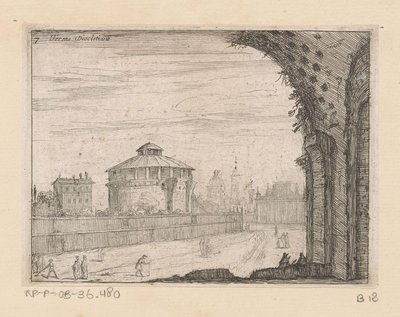 Diocletianuksen kylpylän jäänteet Roomassa Terma Diocletiane (otsikko esineessä) Rooman näkymät (sarjan nimi) Alcune vedute et prospettive di luoghi dishabitati di Roma (sarjan nimi) tekijältä Giovanni Battista Mercati