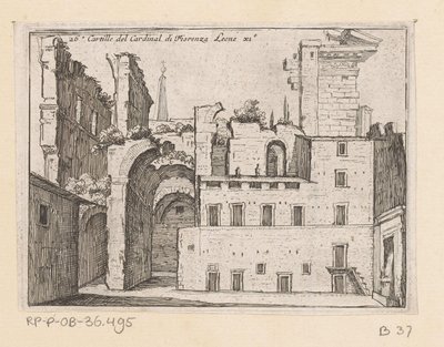 Resten van het Serapeum te Rome Kardinaali di Fiorenza Leone XI:n cartille (otsikko esineessä) Gezichten op Rome (sarjan nimi) Muutamia näkymiä Rooman asumattomista paikoista (sarjan nimi) tekijältä Giovanni Battista Mercati
