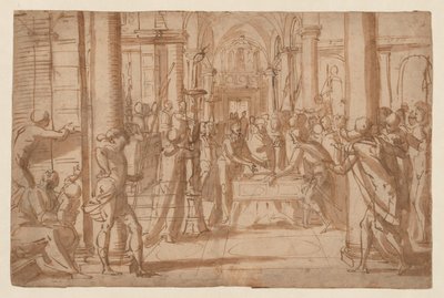 Firenzen pyhän Antoninuksen ruumiin esittely tekijältä Giovanni Battista Paggi