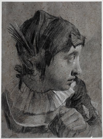 Nuoren tytön pää (Barbara Piazzetta?) tekijältä Giovanni Battista Piazzetta