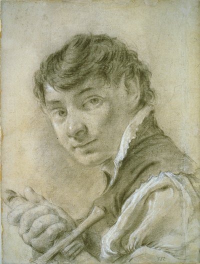 Muotokuva miekkaa pitelevästä nuoresta miehestä tekijältä Giovanni Battista Piazzetta