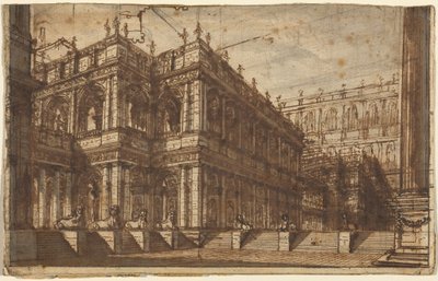 Muinainen foorumi, jossa on porttikonit tekijältä Giovanni Battista Piranesi
