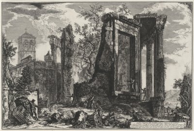 Toinen näkymä Tivolin Tempio della Sibillasta (teoksesta Vedute di Roma) tekijältä Giovanni Battista Piranesi