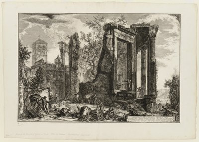 Toinen näkymä Sibylin temppeliin Tivolissa Rooman näkymistä tekijältä Giovanni-Battista Piranesi