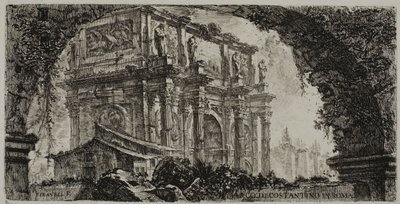Konstantinuksen kaari Roomassa, levy 9 kohdasta Jotkut näkymät riemukaariin ja muihin monumentteihin tekijältä Giovanni Battista Piranesi