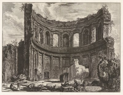 Hadrianuksen temppelin rauniot, joiden sanotaan olevan Apollonin tekijältä Giovanni-Battista Piranesi