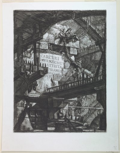 Carceri-sarja, otsikkosivu tekijältä Giovanni Battista Piranesi