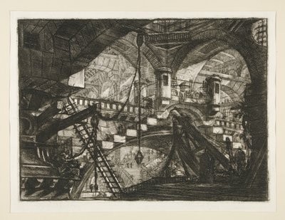 Carceri, XI: Kaari, jossa on simpukkakoriste tekijältä Giovanni Battista Piranesi