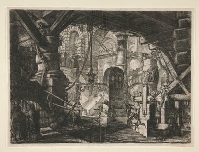 Carceri, XVI: Pilari ketjuineen tekijältä Giovanni Battista Piranesi
