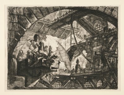 Carceri, X: Vangit heijastusalustalla tekijältä Giovanni Battista Piranesi