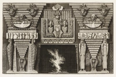 Etruskien savupiippu, eri tavoista koristella polkuja tekijältä Giovanni Battista Piranesi