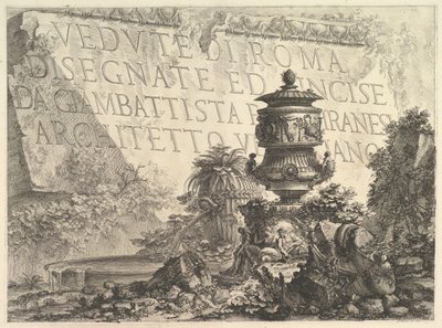 Etukappale Nimilehti, 1748. tekijältä Giovanni Battista Piranesi