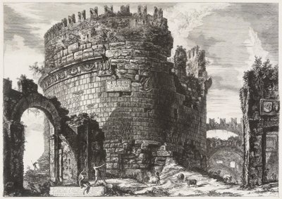 Caecilia Metellan hautamuistomerkki tekijältä Giovanni Battista Piranesi