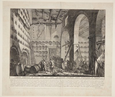 Sisäkuva kolmesta suuresta hautakammiosta, jonka uskotaan kuuluvan Augustuksen kotitalouteen tekijältä Giovanni Battista Piranesi