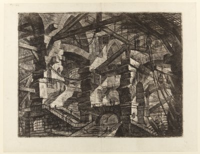 Keksintöjen vankilat, levy XIV: Goottilainen kaari. tekijältä Giovanni Battista Piranesi
