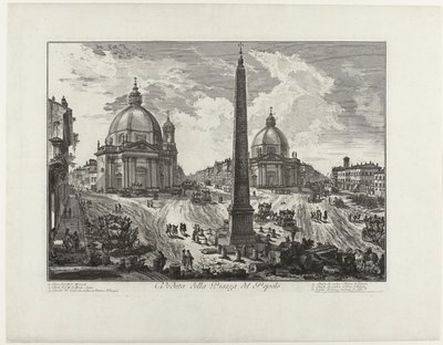 Piazza del Popolo in Rom von Giovanni-Battista Piranesi