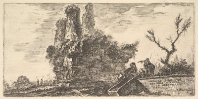 Levy 27: Kolmen Curiatii-veljeksen hauta Albanossa Kolmen veljeksen hauta C ..., n. 1748. tekijältä Giovanni Battista Piranesi