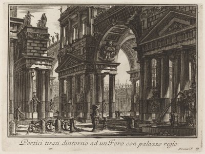 Foot Warm Porches vetäytyi Forumin ympärille, jossa on aluepalatsi tekijältä Giovanni Battista Piranesi