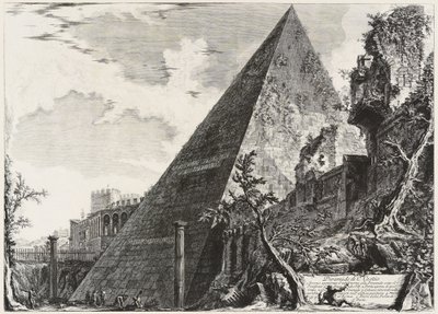 Caius Cestiuksen pyramidi tekijältä Giovanni Battista Piranesi