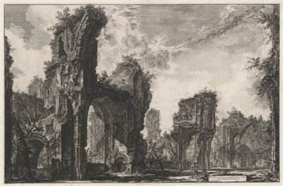 Xystuksen rauniot eli Antoninuksen termien suuren salin rauniot tekijältä Giovanni Battista Piranesi