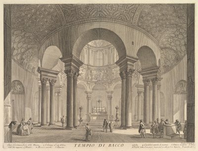 S. Constanza kutsui virheellisesti Bacchuksen temppeliksi Sisäkuva S ... haudan n. 1756. tekijältä Giovanni Battista Piranesi