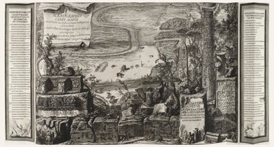 Scenographia Campi Martii, sivu antiikin Rooman Campo Marziosta tekijältä Giovanni-Battista Piranesi