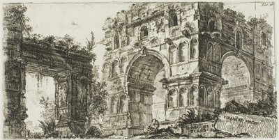 Januksen temppeli, levy 11 Riemukaarien näkymistä ja muista monumenteista tekijältä Giovanni-Battista Piranesi