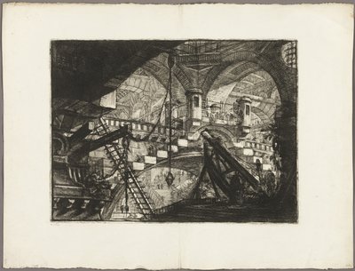 Kaari kuorikoristeen kanssa, levy 11 Imaginary Prisonsista tekijältä Giovanni-Battista Piranesi
