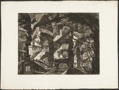 Goottilainen kaari, levy 14 Imaginary Prisonsista tekijältä Giovanni-Battista Piranesi