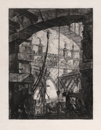 Grand Piazza, levy 4 alkaen Carceri d tekijältä Giovanni-Battista Piranesi