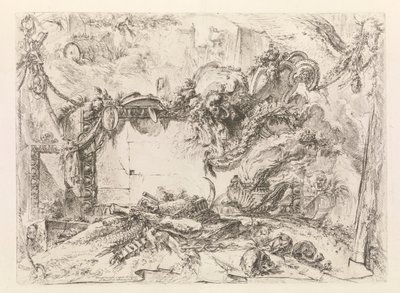 Monumentaalinen tabletti, Grotteschi (groteski) tekijältä Giovanni Battista Piranesi