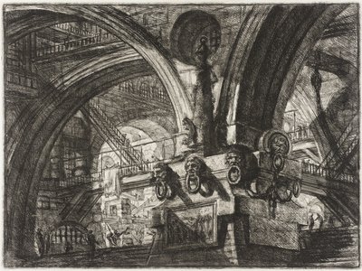 Pilari ja lamppu tekijältä Giovanni Battista Piranesi