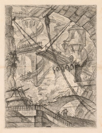 Vankilat: Valtava sisustus ja laskusilta tekijältä Giovanni Battista Piranesi