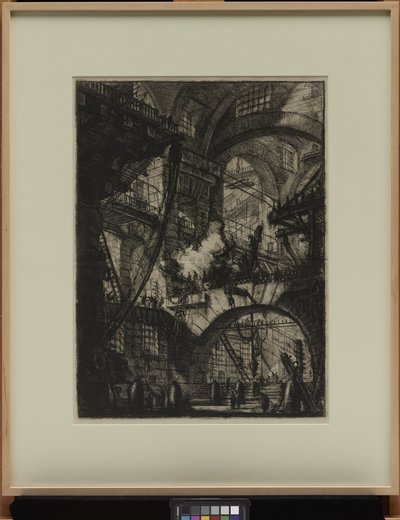 Tupakoiva tuli, n. 1761 (etsaus) tekijältä Giovanni Battista Piranesi