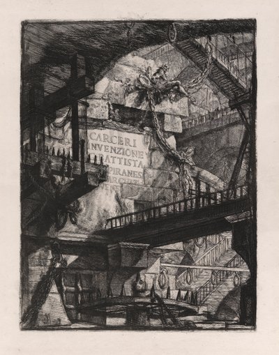 Nimikilpi, levy 1, Carceri d tekijältä Giovanni Battista Piranesi