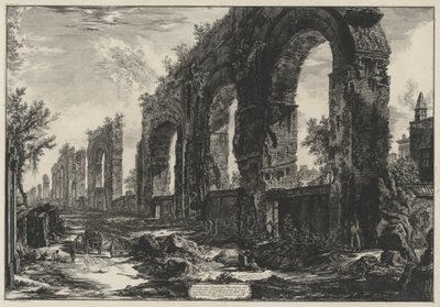 Neron aikaisten akveduktien jäännökset (teoksesta Vedute di Roma) tekijältä Giovanni Battista Piranesi
