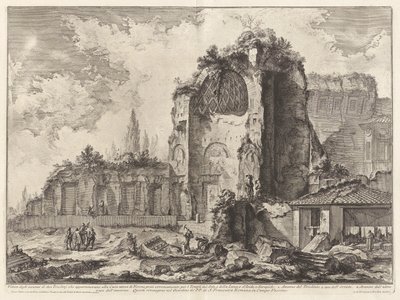 Näkymä kahden Triclinin jäännöksistä, jotka kuuluivat Neron kultaiseen taloon tekijältä Giovanni-Battista Piranesi