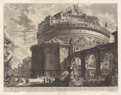 Näkymä keisari Hadrianuksen mausoleumille (nykyisin Castel Sant