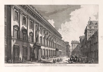 Veduta del Palazzo Odescalchi (näkymä Odescalchin palatsille), Vedute di Romasta (näkymät Roomaan) tekijältä Giovanni-Battista Piranesi