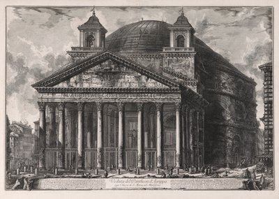 Näkymä Pantheonille d tekijältä Giovanni-Battista Piranesi