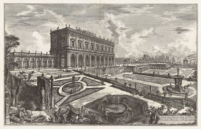 Näkymä hänen ylhäisyytensä kardinaali Alessandro Albanin huvilasta Porta Salarian ulkopuolella, teoksesta Näkymiä Roomasta tekijältä Giovanni Battista Piranesi
