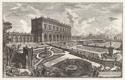 Näkymä Villa dellille tekijältä Giovanni-Battista Piranesi