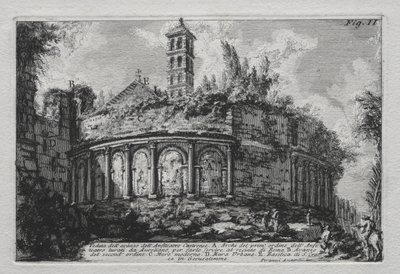 Näkymä Castransen amfiteatterin jäänteistä tekijältä Giovanni Battista Piranesi